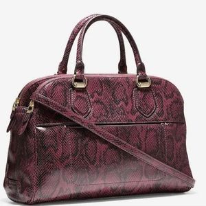 Cole Haan burgundy snakeskin purse